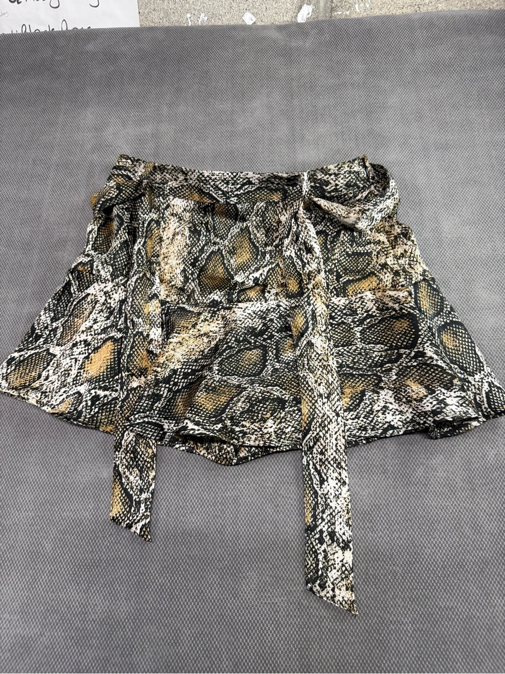 Zara Brown and Black Snake-Print Mini Skort